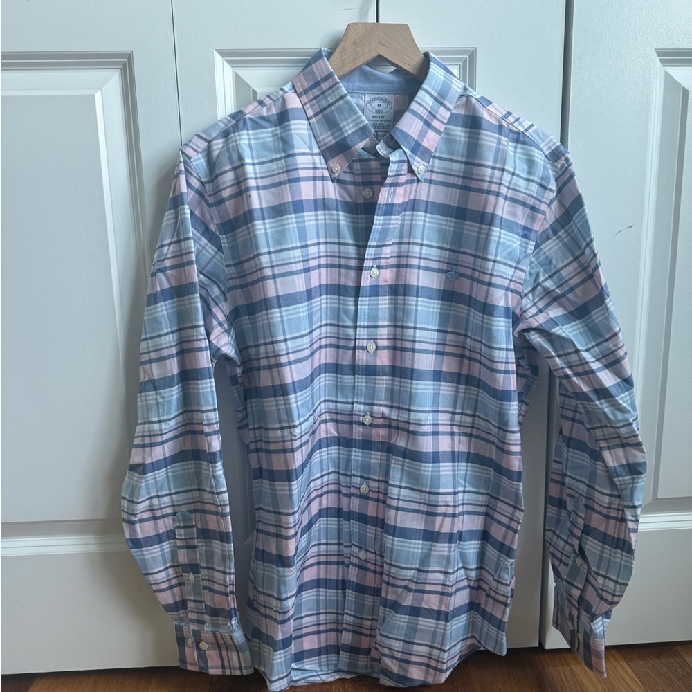 Brooks Brothers Blue and Pink Button Down